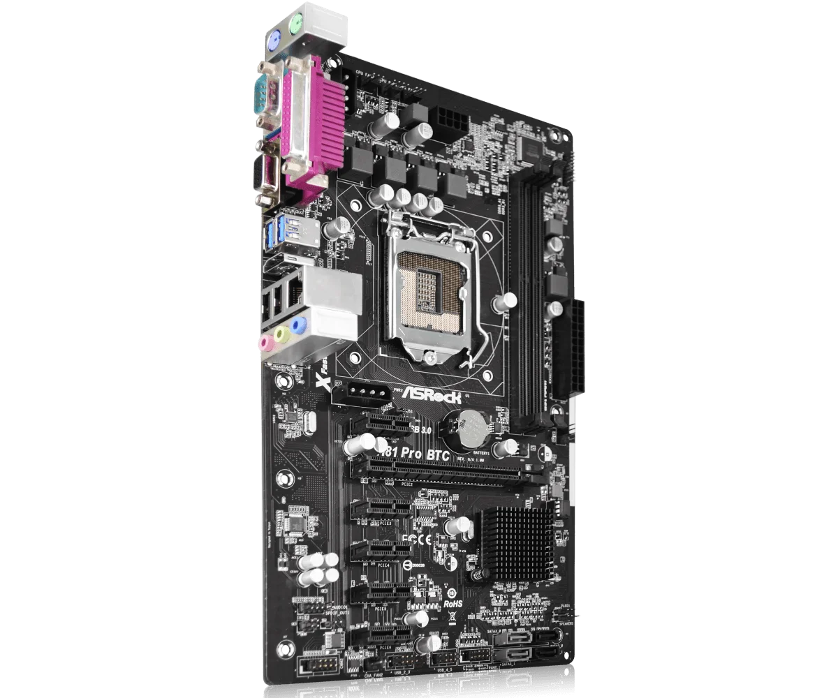 Online Für ASRock H81 PRO BTC Desktop-Motherboard Intel H81 Sockel LGA 1150 I7 I5 I3 DDR3 PCI-E X16 SATA III Original Verwendet Mainboard