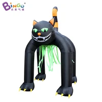 Customized 32x25x4 meters inflatable black cat arch Halloween decoration FOR sale