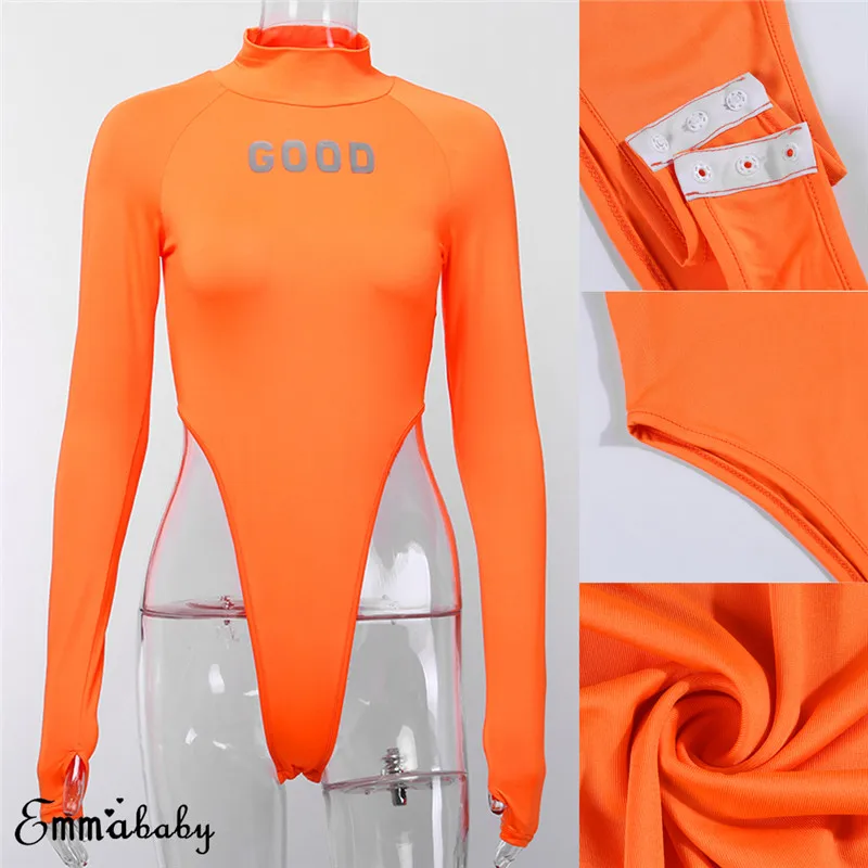 

Womens Yoga Shirts Long Sleeve Turtleneck Bodysuits Spring Autumn Slim Fit Jumpsuit Female Reflective Letter Sports Tops