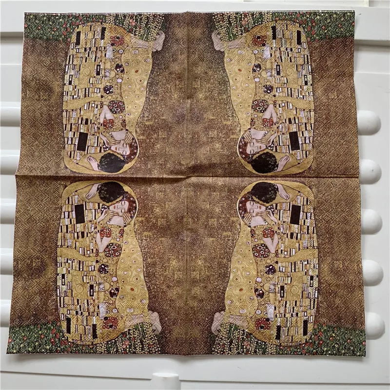 20 3-слойные фанерные в винтажном стиле салфетки с бумажными одноразовыми картина