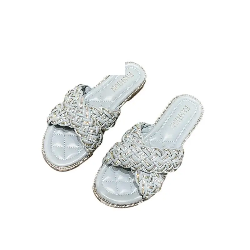 

Shoes Ladies' Slippers Luxury Slides Shallow Slipers Women Jelly Flip Flops Female Tap Flat Designer Soft 2021 Glitter Hawaiian