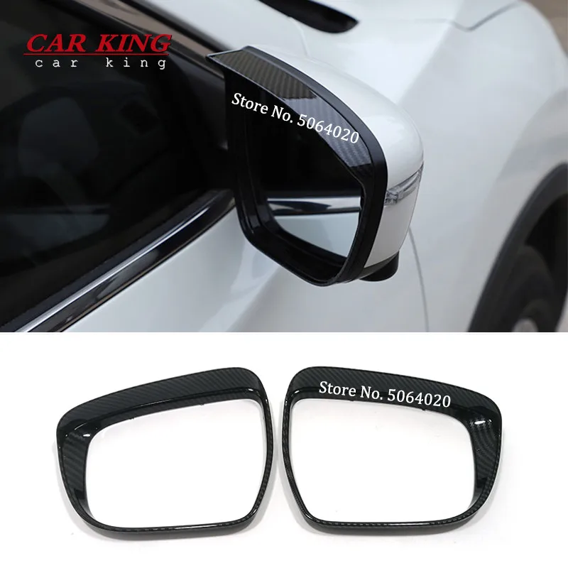 

ABS Carbon fiber For Nissan Murano 2015-2019 accessories Car rearview mirror block rain eyebrow cover trim car styling 2pcs