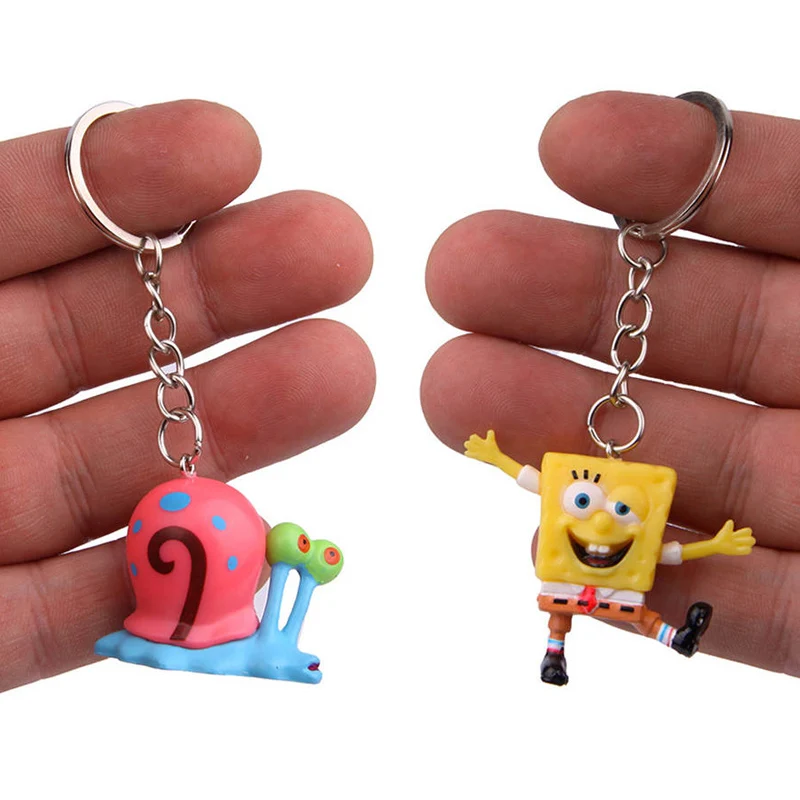 5and2 LXJERY 5 стилей мультфильм Spongebob герои брелок для женщин прекрасная цепочка для ключа сумка подвеска брелок для женщин дети девочки игрушка подарок - Цвет: 5and2