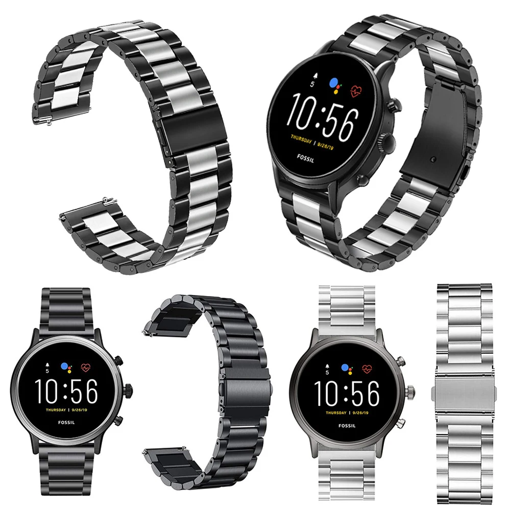 Ремешок из нержавеющей стали для часов Fossil Gen 5 Gear S3 Galaxy Watch 46 мм | Электроника