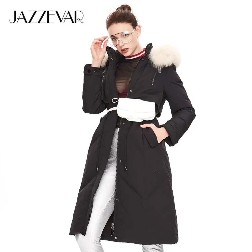 JAZZEVAR 2019 Зимнее новое поступление зимнее женское пальто высокого качества с