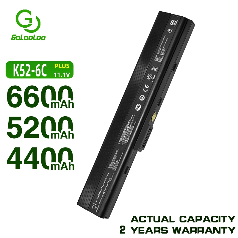 Golooloo 4400 мАч 11 1 В Аккумулятор для ноутбука Asus K52D K52DR K52J K52JC K52JE K52N A32 K52 A41 A42 K52F X52J A52J
