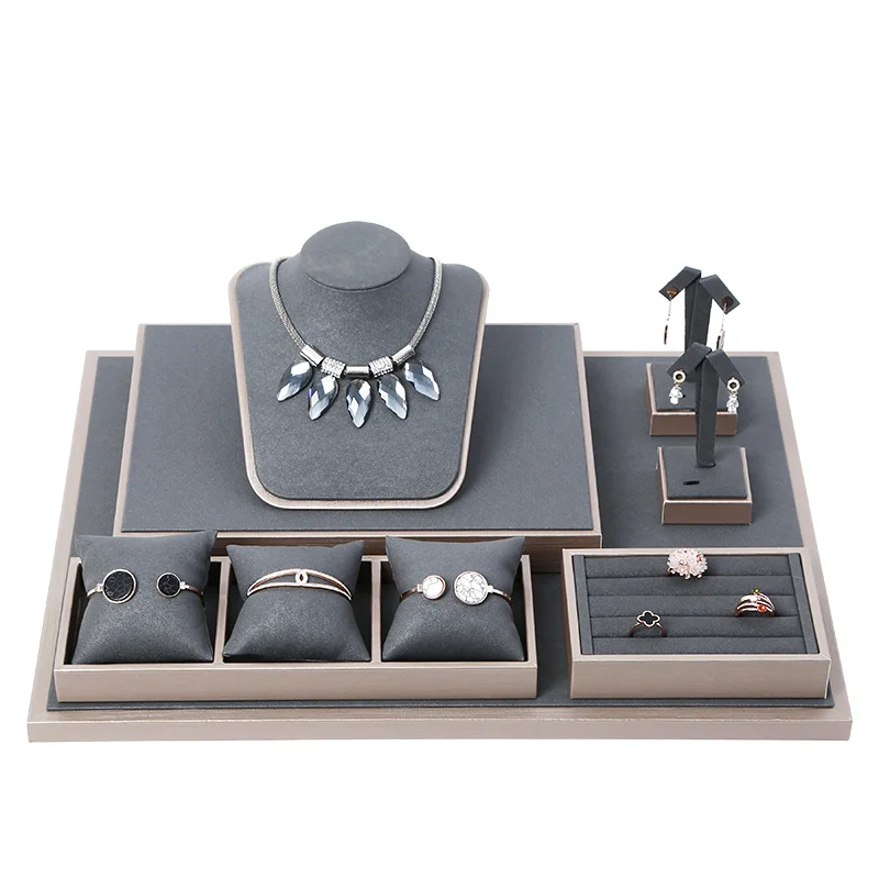 Органайзер для ювелирных изделий демонстрация серых бархатных сережек подвеска
