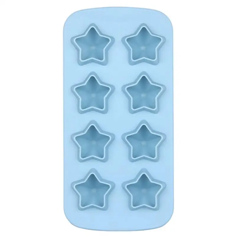 

3D Star Shape Mold 8-Cavity Flexible Chocolate Candy Jelly Making Mold Silicone DIY Pastry Fondant Cake Tools Kitchen Supplies