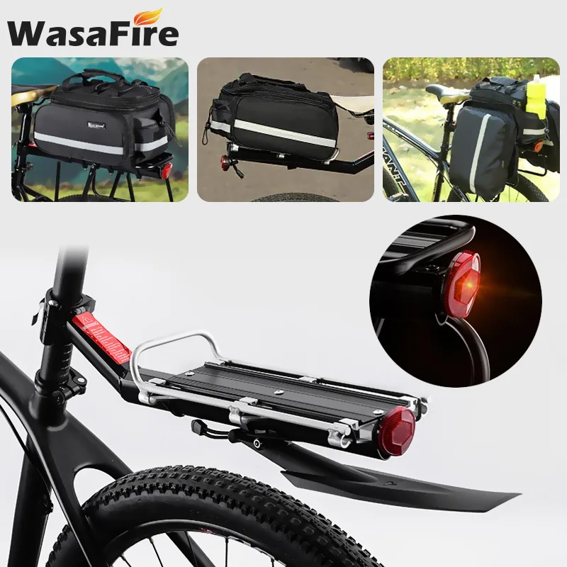 

Bicycle Luggage Carrier Universal 25KG Load Mountain Bike Cargo Rack MTB Rear Reflector Shelf Cycling Seatpost Bag Holder Stand