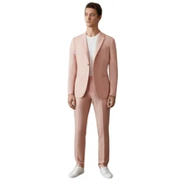 terno masculino 2 pieces peak lapel pink mens suits 2021 one button slim fit tailor made man suit blazer%ef%bc%88jacketpants%ef%bc%89%ef%bc%89