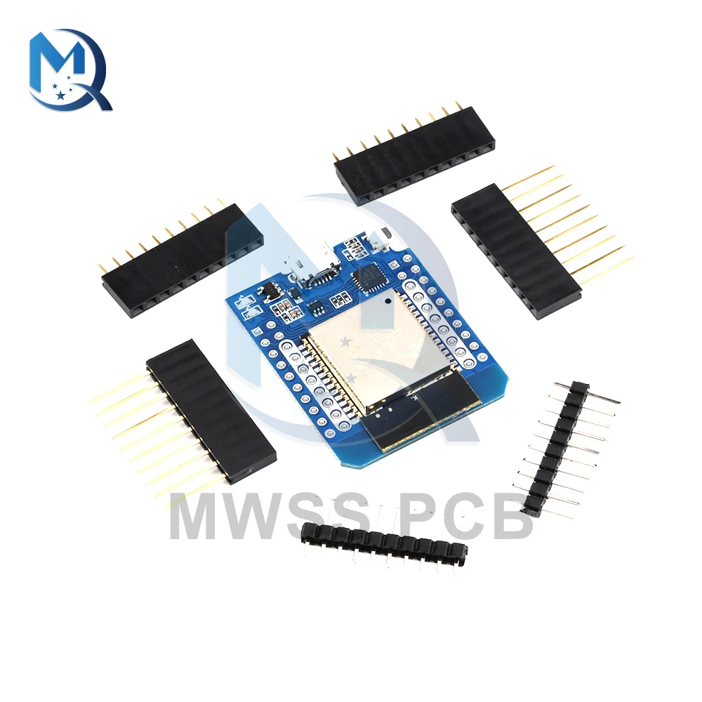 

For Wemos Mini D1 ESP8266 ESP32 ESP-32S WIFI Bluetooth CP2104 Micro USB Development Board Module With Pins For Arduino DIY Kit