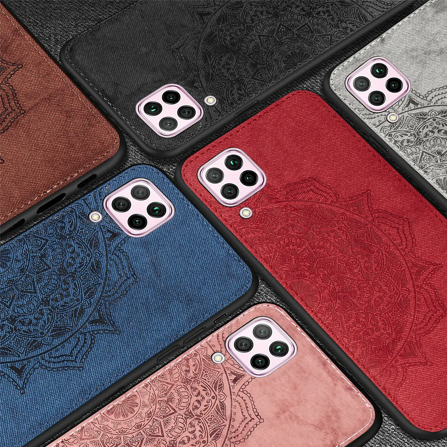 for huawei nova 7i case cover luxury tpu bumper frame cloth hard back cover for huawei nova 7i phone case for huawei nova 7i free global shipping