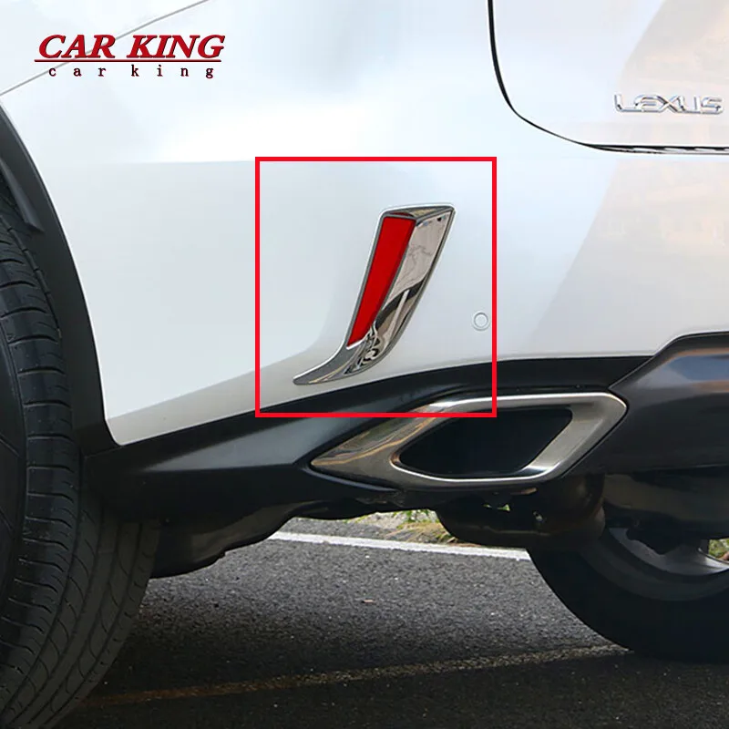 ABS Chrome Внешние аксессуары Автомобильный задний противотуманный абажур Накладка