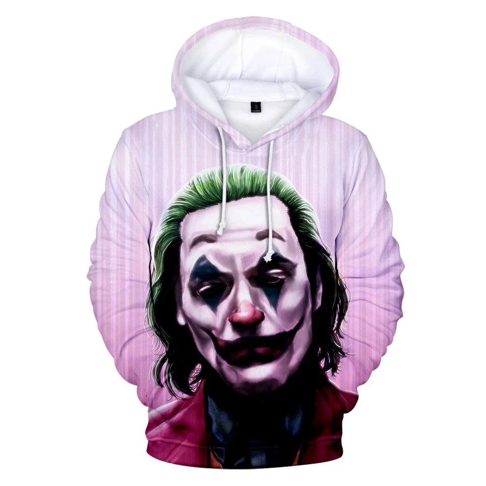 

Peculiar 3D Movie Joker Hoodies Hip Hop Street Wear Style Long Sleeve 3D Printed Joker Hoodie sweatshirt Men/women Clothes