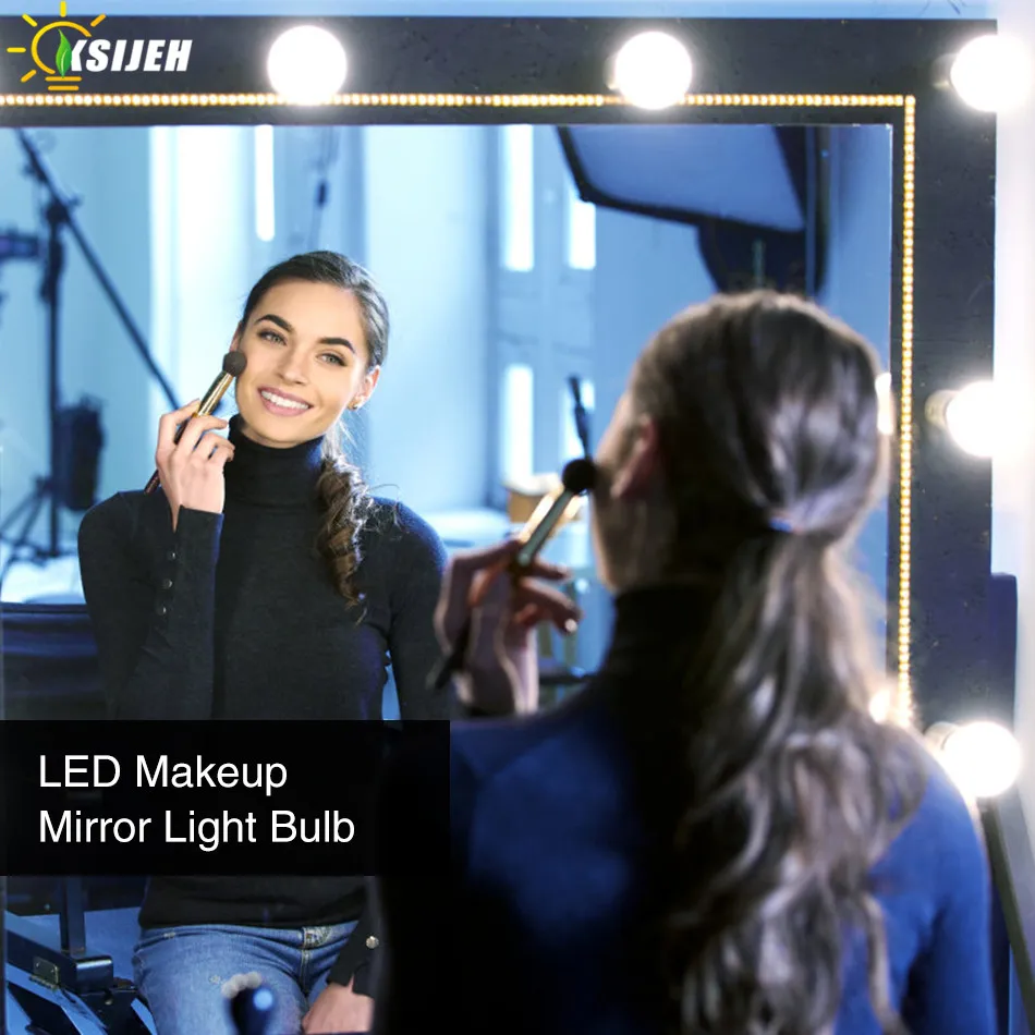 

KSIJEH USB 5V Makeup Mirror Light Bulb Hollywood Vanity Lights Stepless Dimmable Wall Lamp 6 10 14Bulbs Kit for Dressing Table