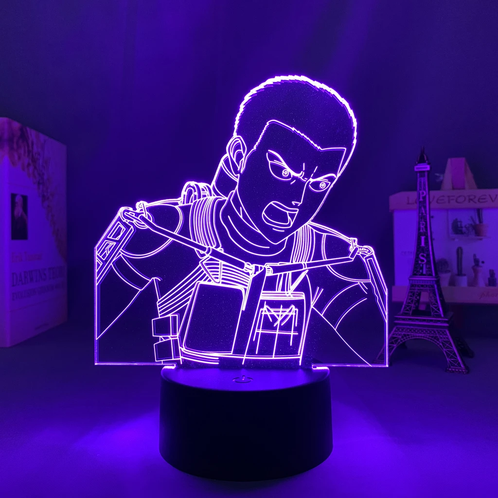 Аниме-лампа атака на Титанов фигурка 4 Конни Спрингера для спальни декор