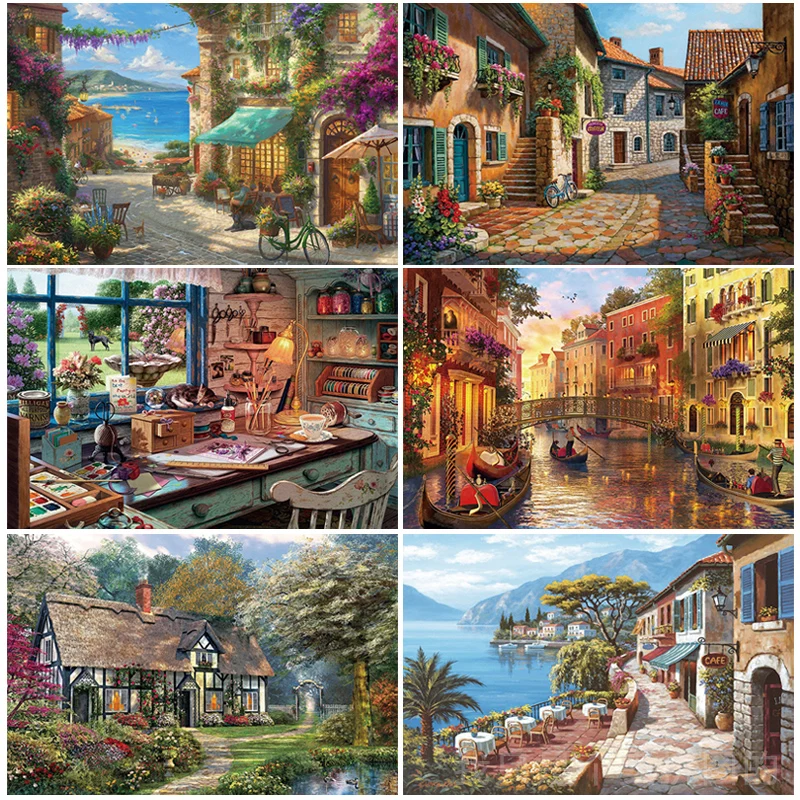 

1000 Pieces Casual Cozy Landscape Puzzle New Arrival Puzzle 1000 Piece Wooden Paper Educational Toy Decoration Gift BB50YL