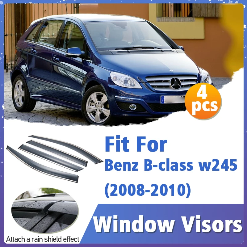 Защита оконных козырьков для Mercedes-Benz B-Class W245 B1220 B250 B180 B200 2008-2010 Пластиковые