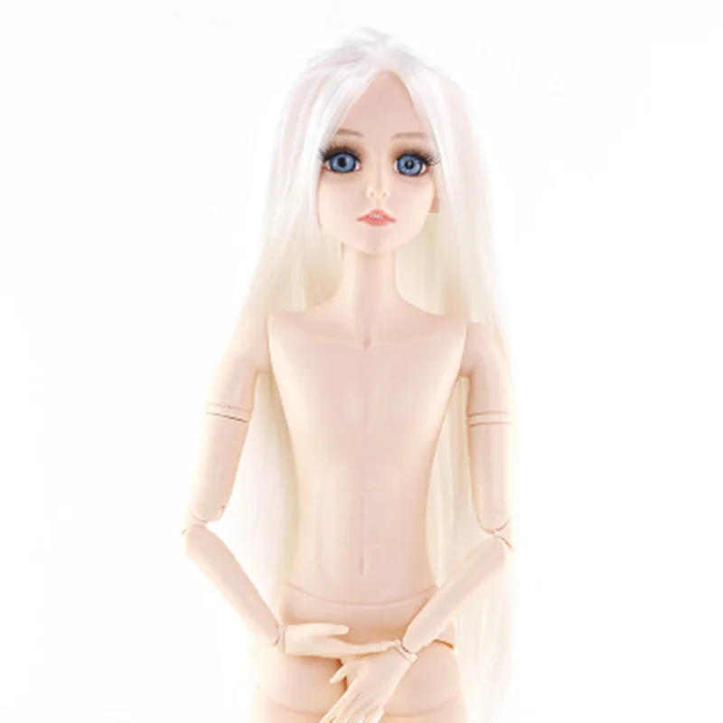 

BJD Doll 60cm Princess Naked Doll Body 22 Moveable Jointed 3D Real Eyes General Muscle Skin Doll Accessories head Toys for kids