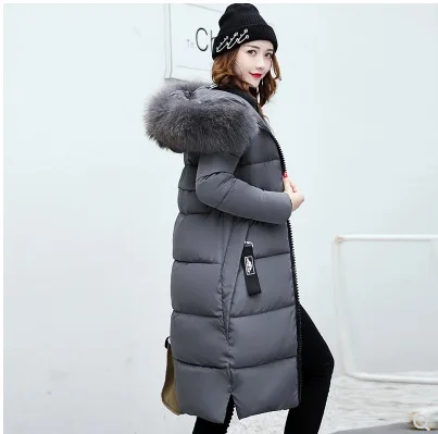 

New Style Mid-length down Feather Cotton-padded Clothes Women's European And American-Style Winter Jacket Women Coat Slim Fit