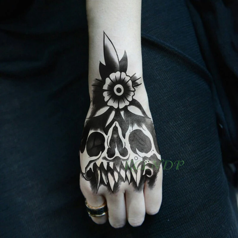 Водостойкая Временная тату наклейка доллар цветок поддельные флэш задняя часть