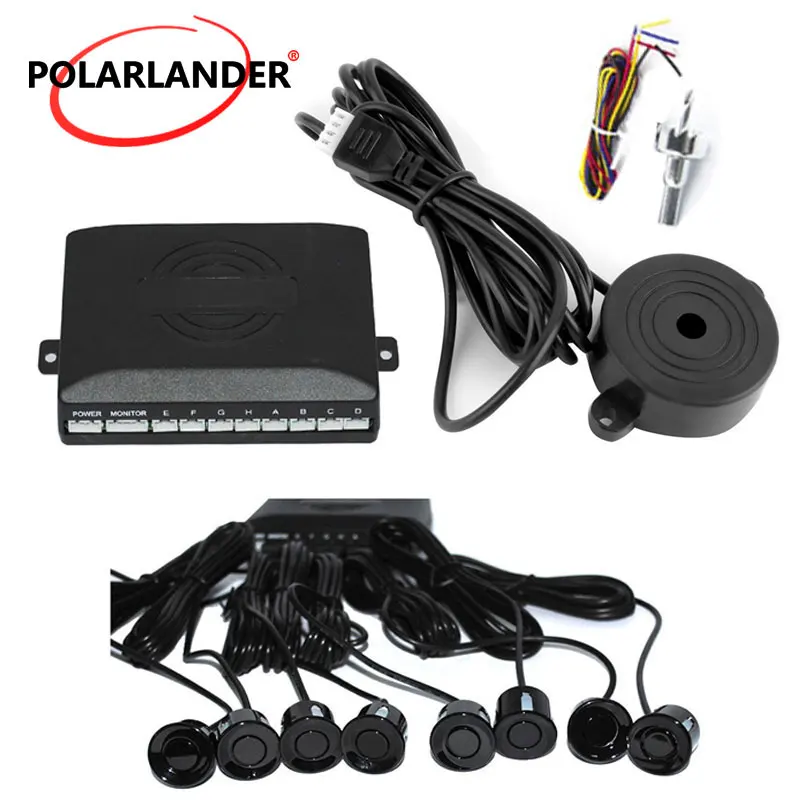 

Car Parking Sensor 12V Sound Alert BEBE Sound Alarm Indicator Probe Auto Reverse Backup 8 Sensors Detector System Kit 8 Colors