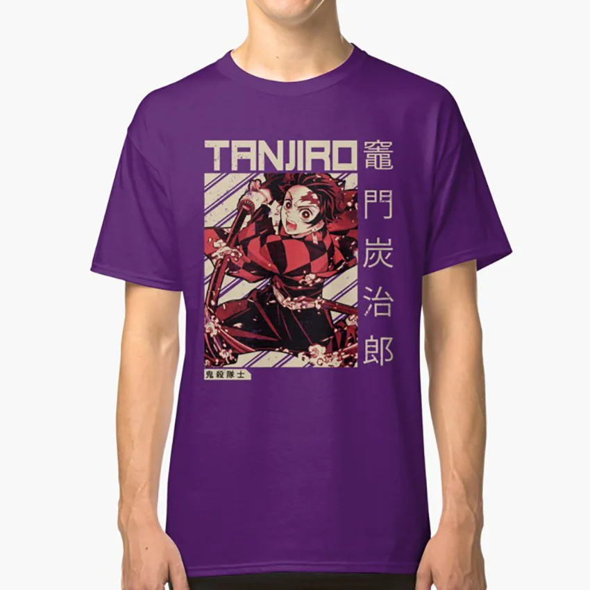 Demon Slayer Kimetsu No Yaiba | Футболка с аниме футболка demon slayer kimetsu no yaiba shirt - Цвет: Фиолетовый