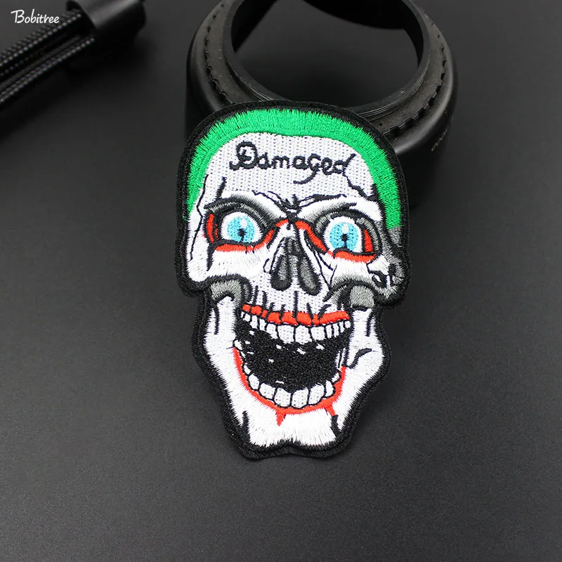Металлические нашивки в стиле панк ужас Череп полоски для одежды куртки рюкзака