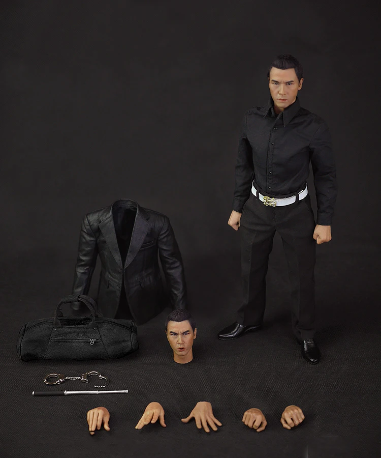 

In Stock Collectible 1/6 ZH001 HK CID Senior Inspector Donnie Yen Sir Double Head Sculpt Version Action Figure for Fans Gifts