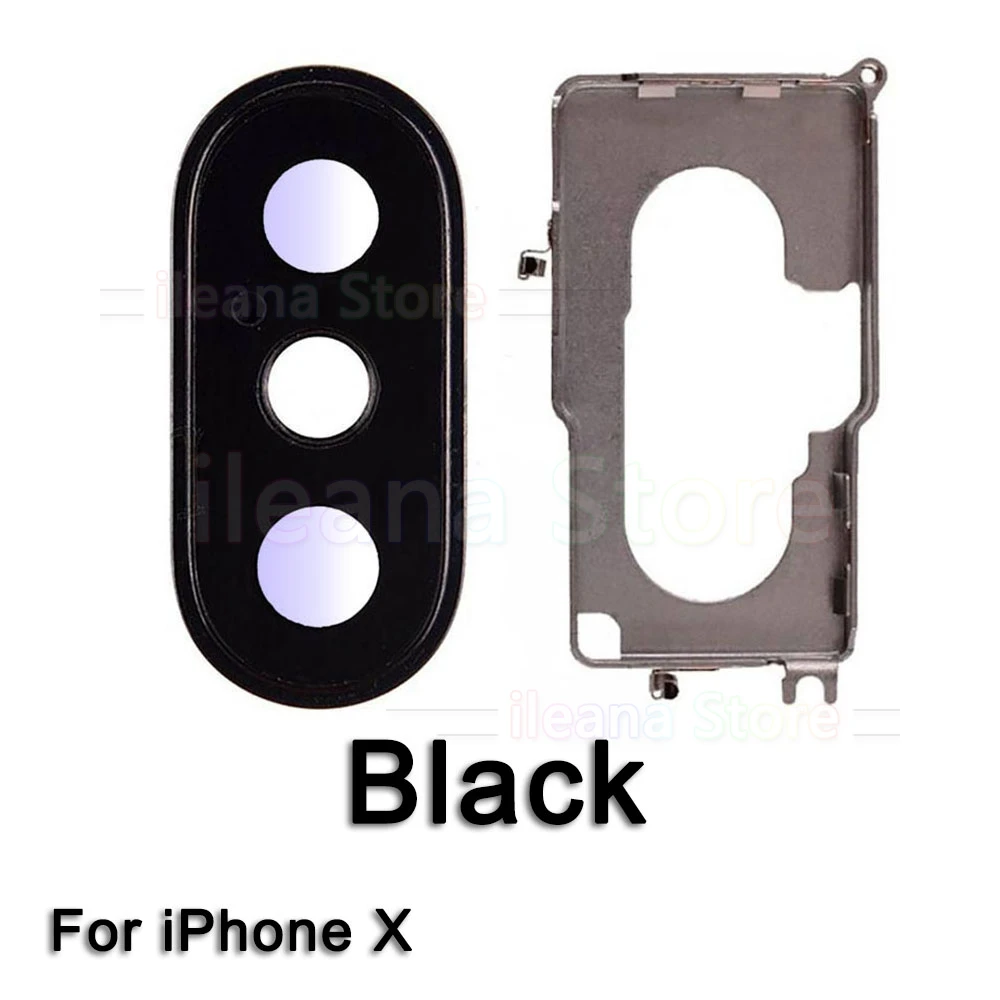 Сапфировое стекло задняя камера Стекло кольцо для iPhone X Xs Max XR камера объектив кольцо Крышка Оригинальная Замена - Цвет: X Black