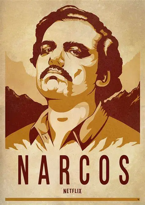 

More style Pablo Escobar Character Legend Retro Vintage Art Film Print Silk Poster Home Wall Decor 24x36inch