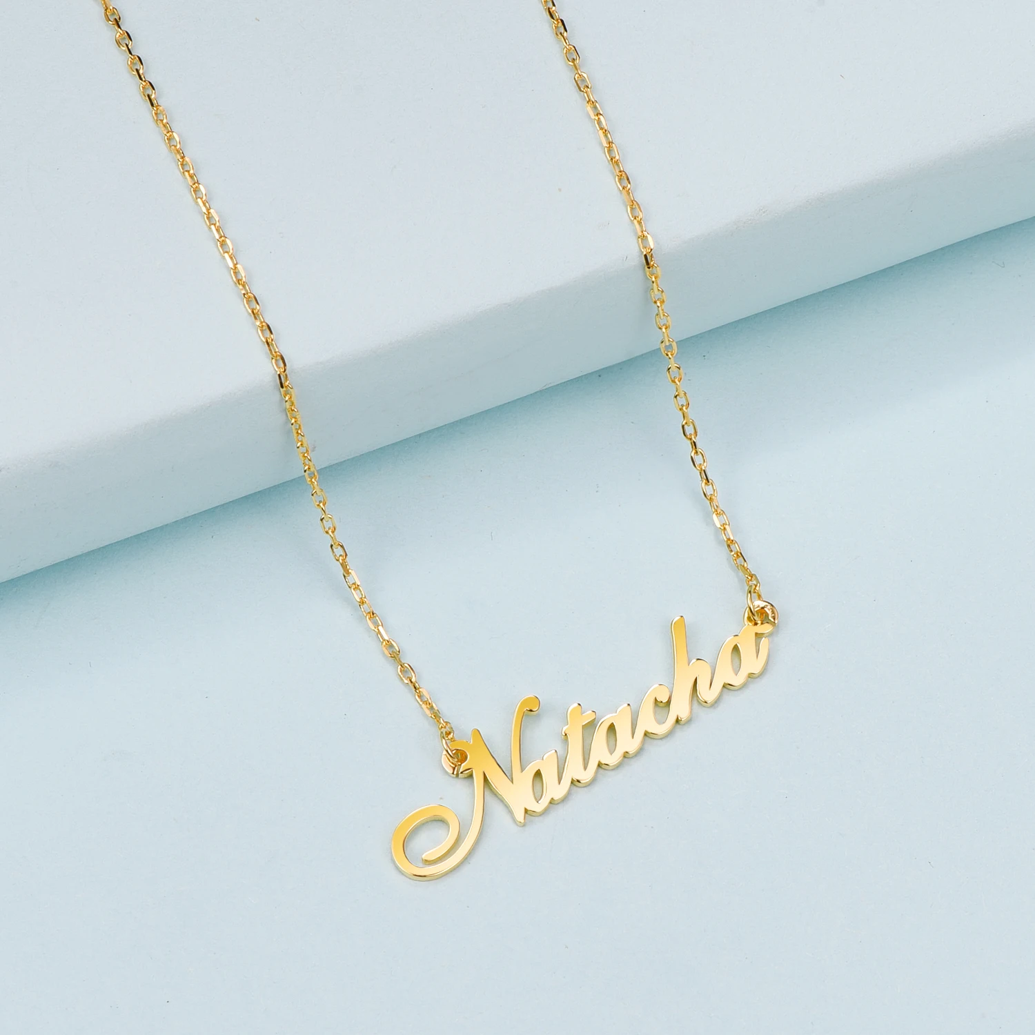 

Personalized Jewelry Gifts Stainless Steel Name Chokers Necklace Customized Nameplate Pendant Necklaces Gift for Girlfriend