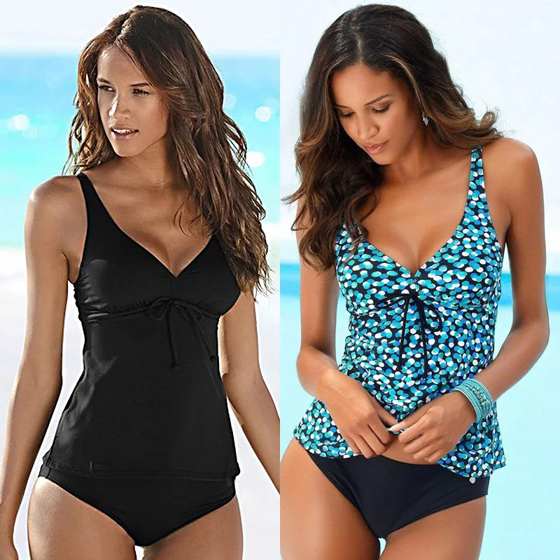 

Swimwear 2021 Sexy Swimsuit Women Plus Size Tankini Sets Swim Vintage Beach Wear Bathing Suits Female Bandage Monokini Swim Suit
