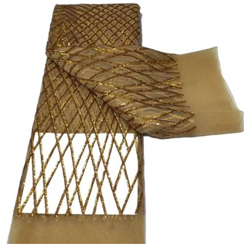 

Нигерийские кружева сеточка ткань Лидер продаж белый блестками кружевной ткани Высокое качество Африканское французское Тюлевое кружево ...