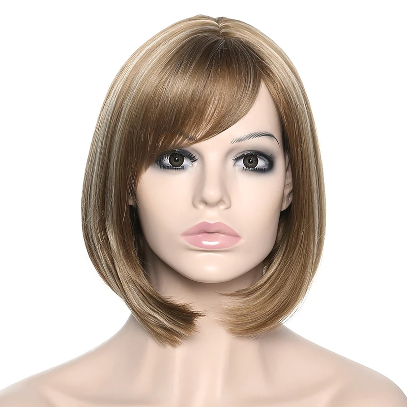 Similler женский боб парик синтетические короткие прямые волосы термостойкие