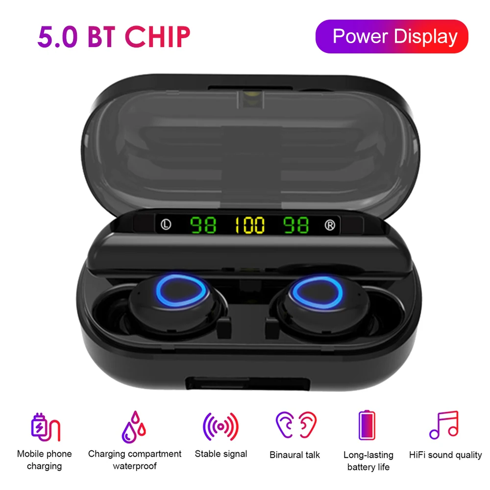 TWS IPX6 Водонепроницаемый спортивный беспроводной Bluetooth 5 0 наушники сенсорное
