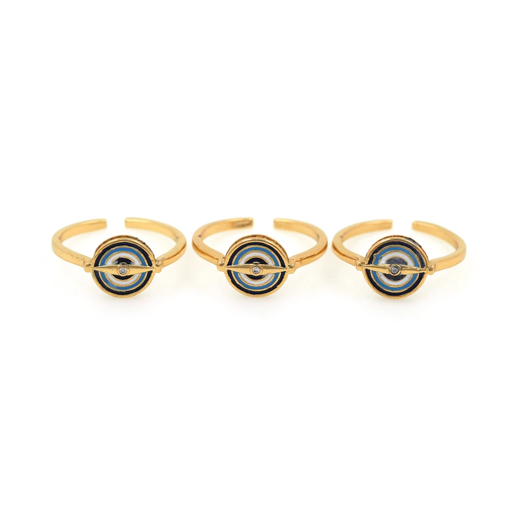 

Enamel Shooting Target Open Ring Ladies Fashion Gold-Plated Jewelry Gifts Birthday Gifts Christmas Gifts