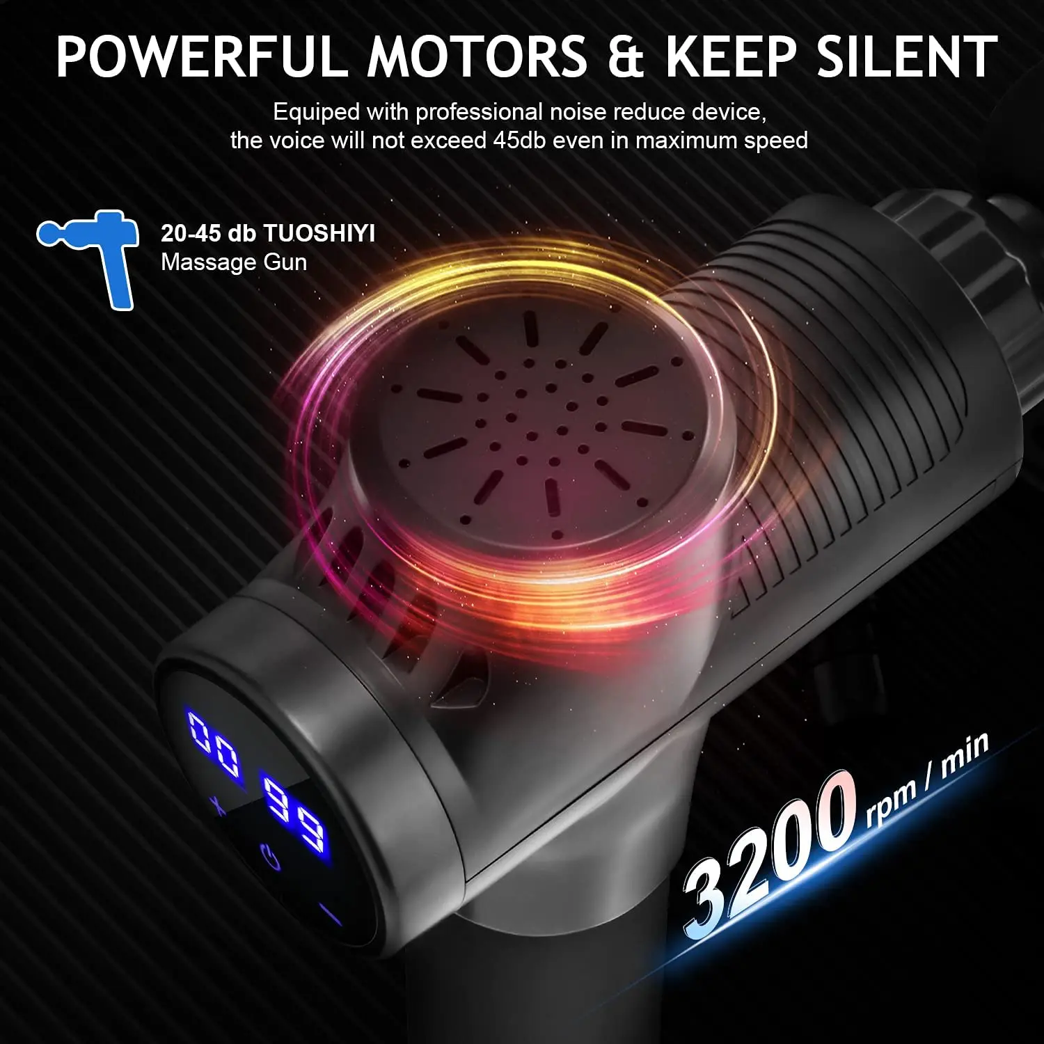 Massage Gun Deep Tissue Percussion Pistol Muscle Pain Relief Body Neck Massagr Abdomen Exercising Relaxation 30 Speeds | Красота и