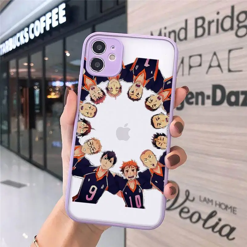 

Anime Haikyuu Hinata attacks Phone Cases matte transparent For iphone 7 8 11 12 plus mini x xs xr pro max cover