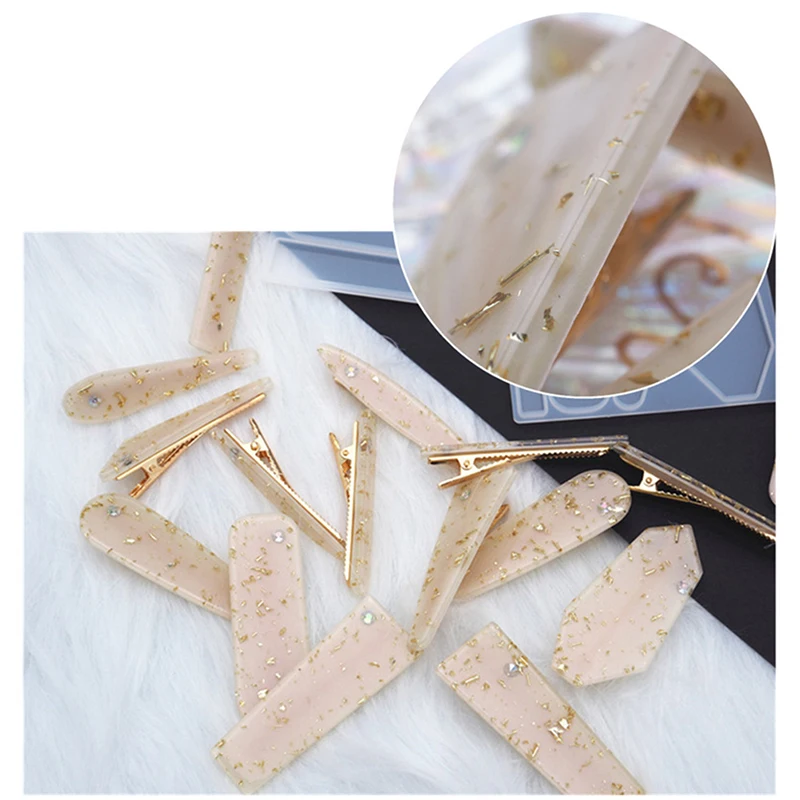 

DIY Resin Geometric Hairpin Molds UV Resin Hair Pin Epoxy Mold Handcraft Silicone Mold Hot