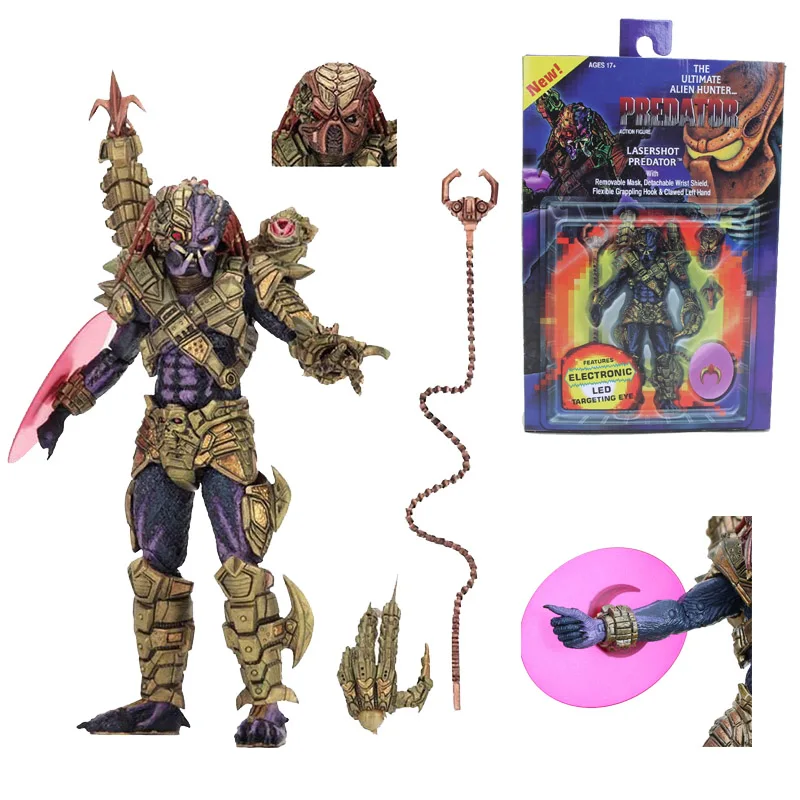 Фигурка хищника NECA the Ultimate Alien Hunter со светодиодсветодиодный подсветкой ПВХ
