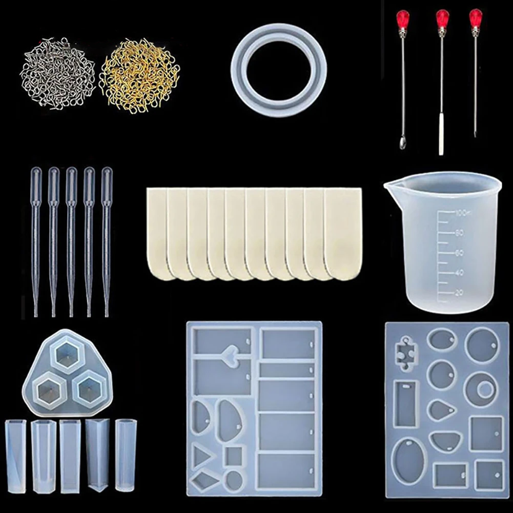 

Practical Accessories Non Toxic Craft DIY Pendant Making Reusable Assorted Decorating Tool Bracelet Jewelry Mold Set Silicone