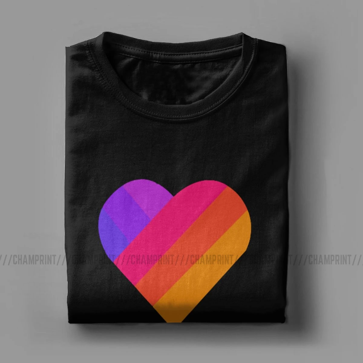 Likee App Logo Heart Rainbow футболка с узором в стиле граффити Мужская Новая круглым