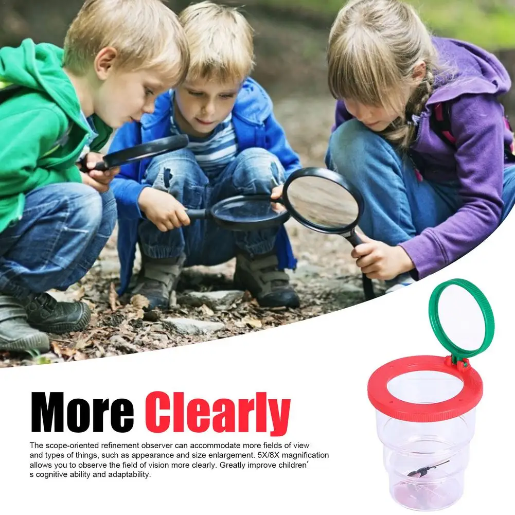

Magnifying Glass Tri-Folding Explore Outdoor Children's Insect Observer Educational Science Outdoor Puzzle Experiment