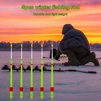 50 hot sales 5pcs ice fishing rods double layer ultra light abs extension pole draft buoy vertical tackle for outdoor