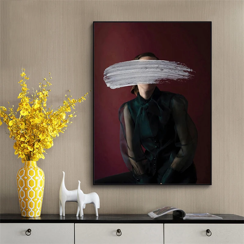 Абстрактный плакат на холсте SELFLESSLY ART