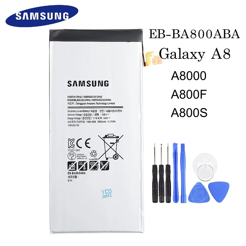 EB-BA800ABE оригинальная замена Батарея для Samsung Galaxy A8 A8000 A800F A800S A800YZ EB-BA800ABA EBBA800ABE 3050 мА-ч