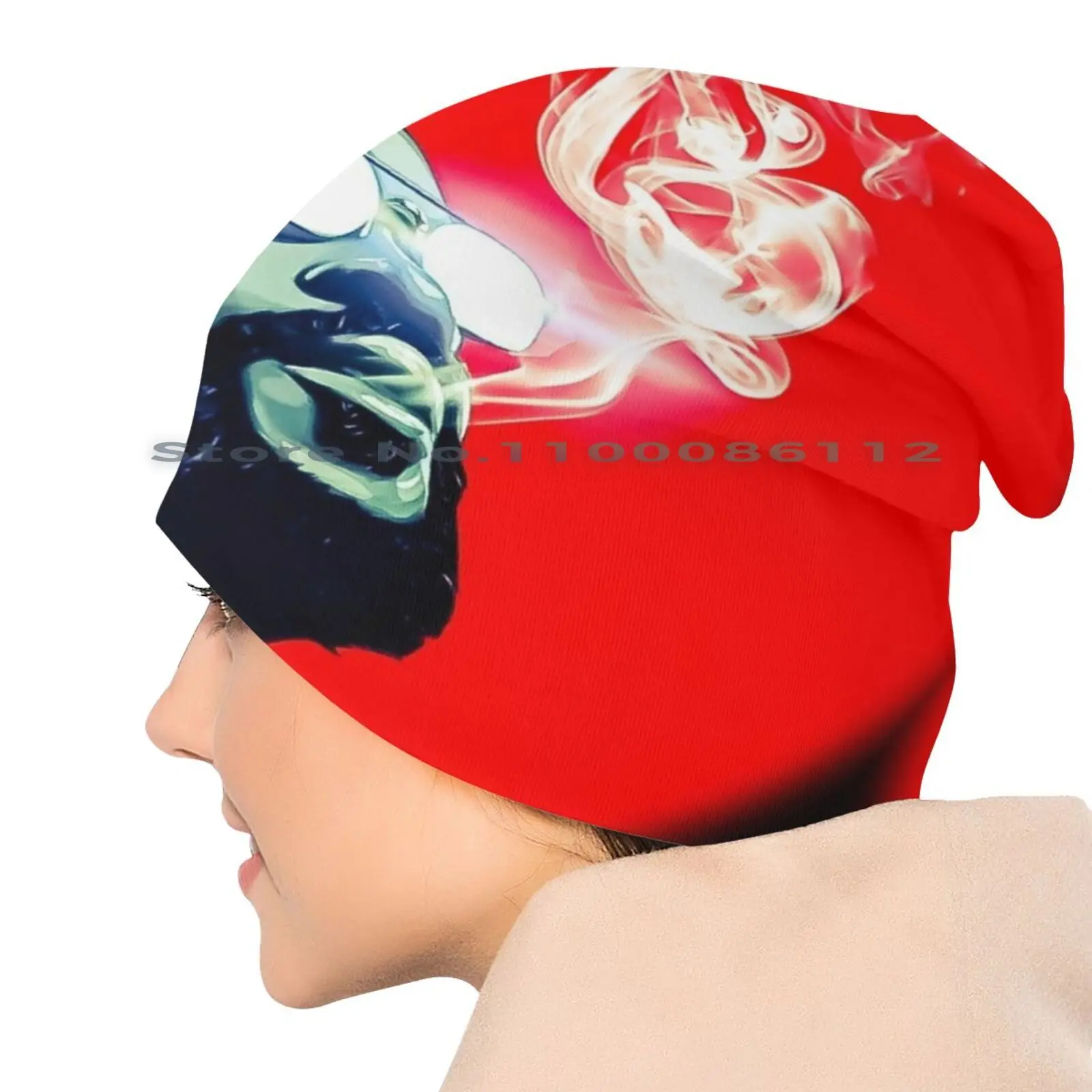 Вязаная Шапка-бини Damso для курения дымовая шапка трава очки черного цвета