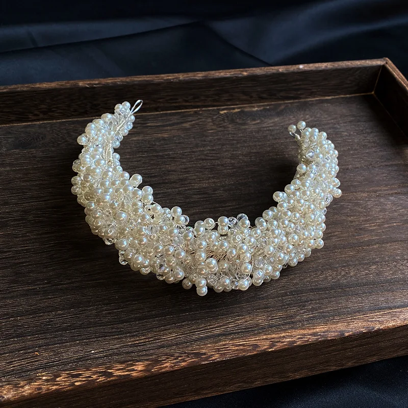 Ободок для волос с жемчужинами и свадебный аксессуар | Украшения аксессуары