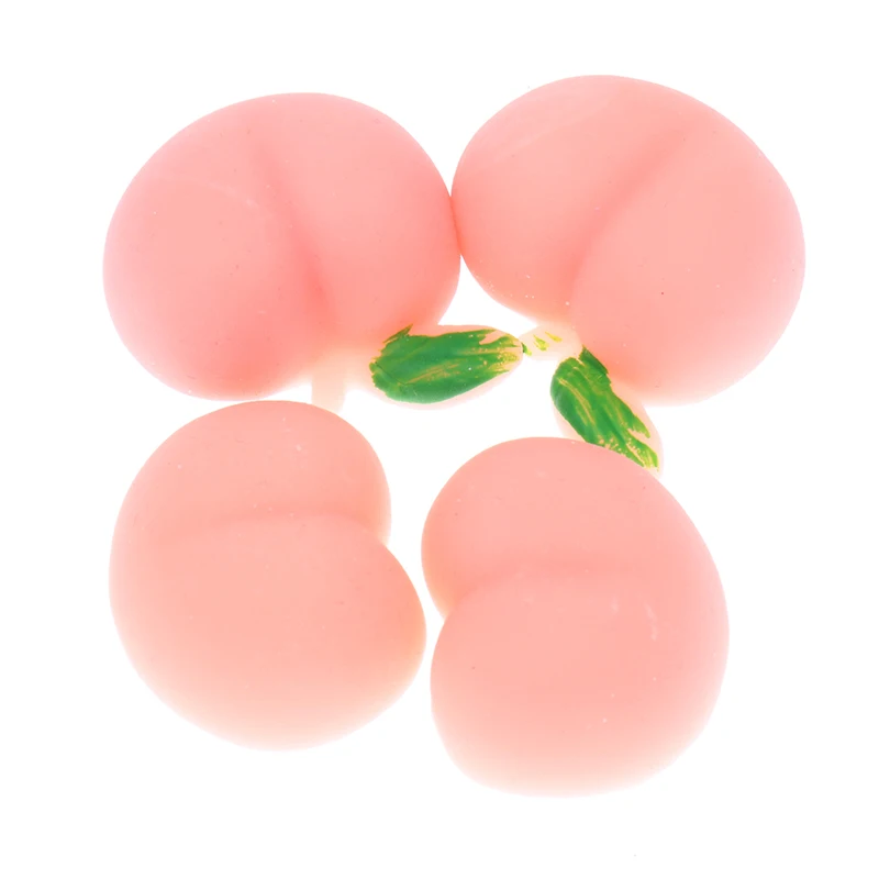 

2Pcs Pinch Decompress Cute Silicone Peaches Butt Soft Silicone Decompression Toy for children Kids Stress Relief Classic Toys